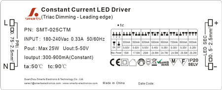 240 volt LED Light Power Supply Transformer Constant Current Circuit