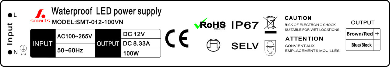 100watt constant voltage led driver