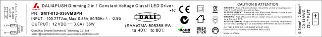 36w led driver dali dimmable 12v
