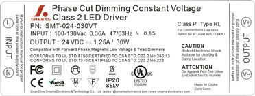 30w 24v dimmable led power supply 