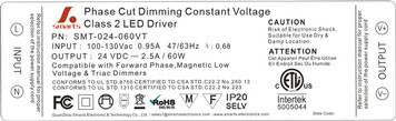 24v dc 60w led driver