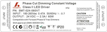 led power supply 24v dc 60w