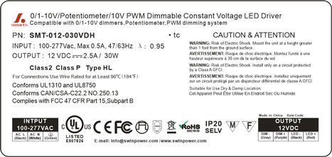 UL 0-10V led driver