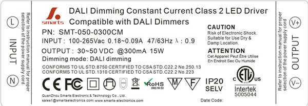 30-50v dali dimmable led driver