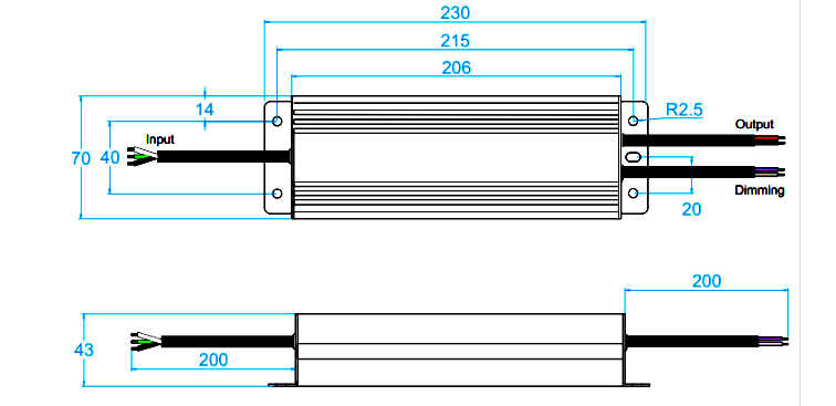 triac dimmable 100w led driver