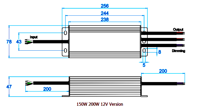 200w pwm dimmable led driver