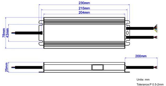 DMX dimmable power supply