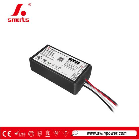 60W Dimmable LED Driver 12V Waterproof Power Supply - Triac & 0-10V Compatible