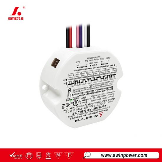 Round Shape Multi-Current selectable 0-10V Dimming Constant Current led driver for lighting