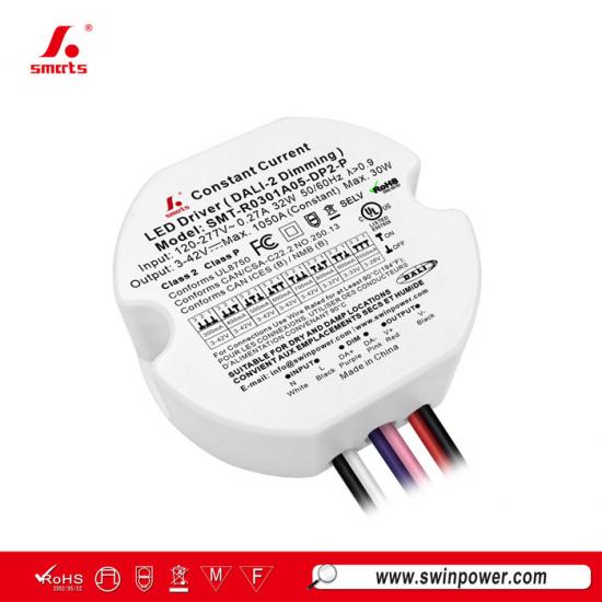 Digital Dimming 30W DALI-2 Dimmable Constant Current Round LED Driver for indoor -Swin Power