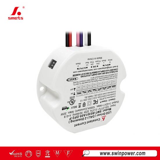 Digital Dimming 30W DALI-2 Dimmable Constant Current Round LED Driver for indoor