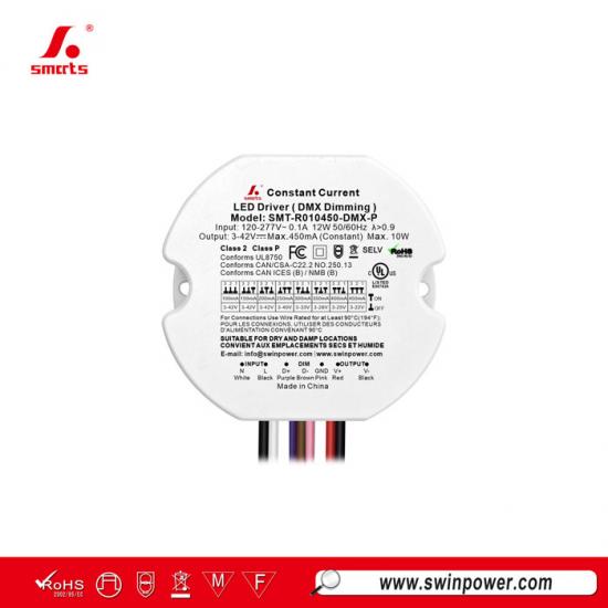 Addressable Control 10W DMX512 Dimmable Constant Current Round LED Driver Power Supply
