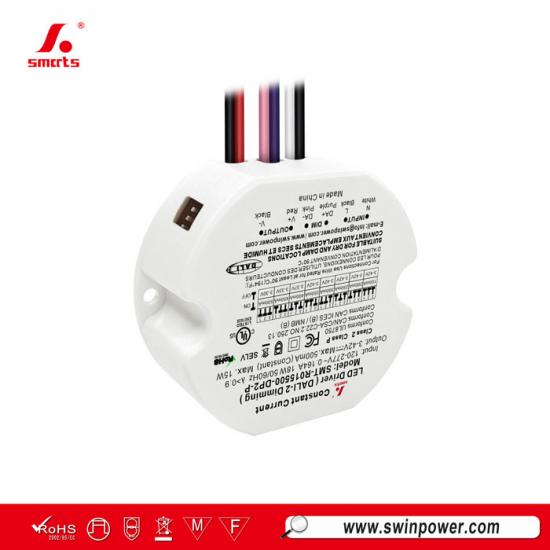 Zero Flicker 15W DALI-2 Dimmable Constant Current Round LED Driver for led lighting