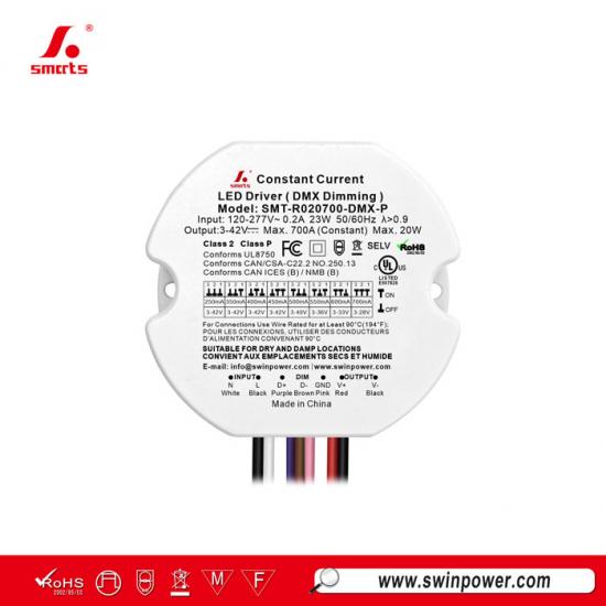 Digital Control 20W DALI-2 Dimmable Constant Current Round LED Driver for Lighting Projects