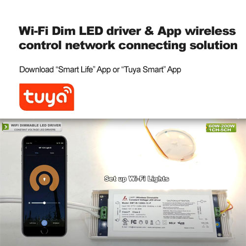 Wi-Fi Dim LED driver & App wireless control network connecting solution
