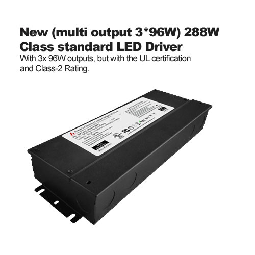 New (multi output 3*96W) 288W Class standard LED Driver