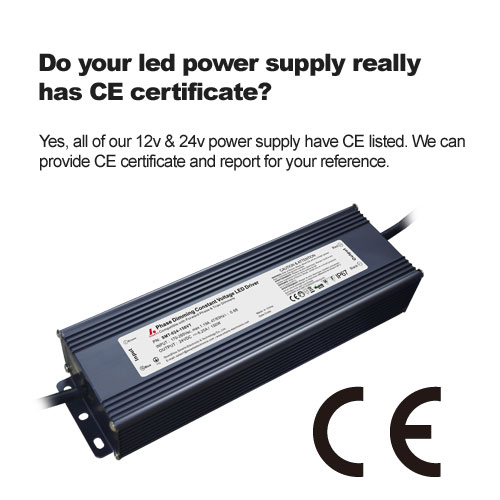 Do your led power supply really has CE certificate?