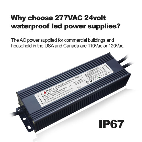 Why choose 277VAC 24volt waterproof led power supplies?