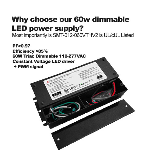 Why choose our 60w dimmable LED power supply?