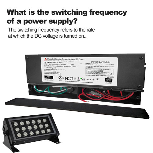 What is the switching frequency of a power supply?