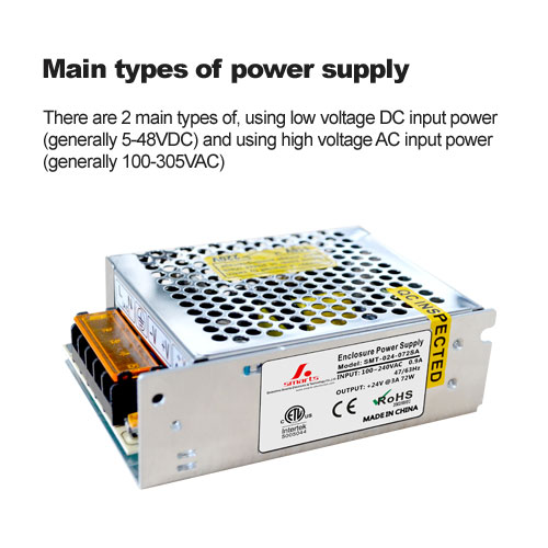 Main types of power supply